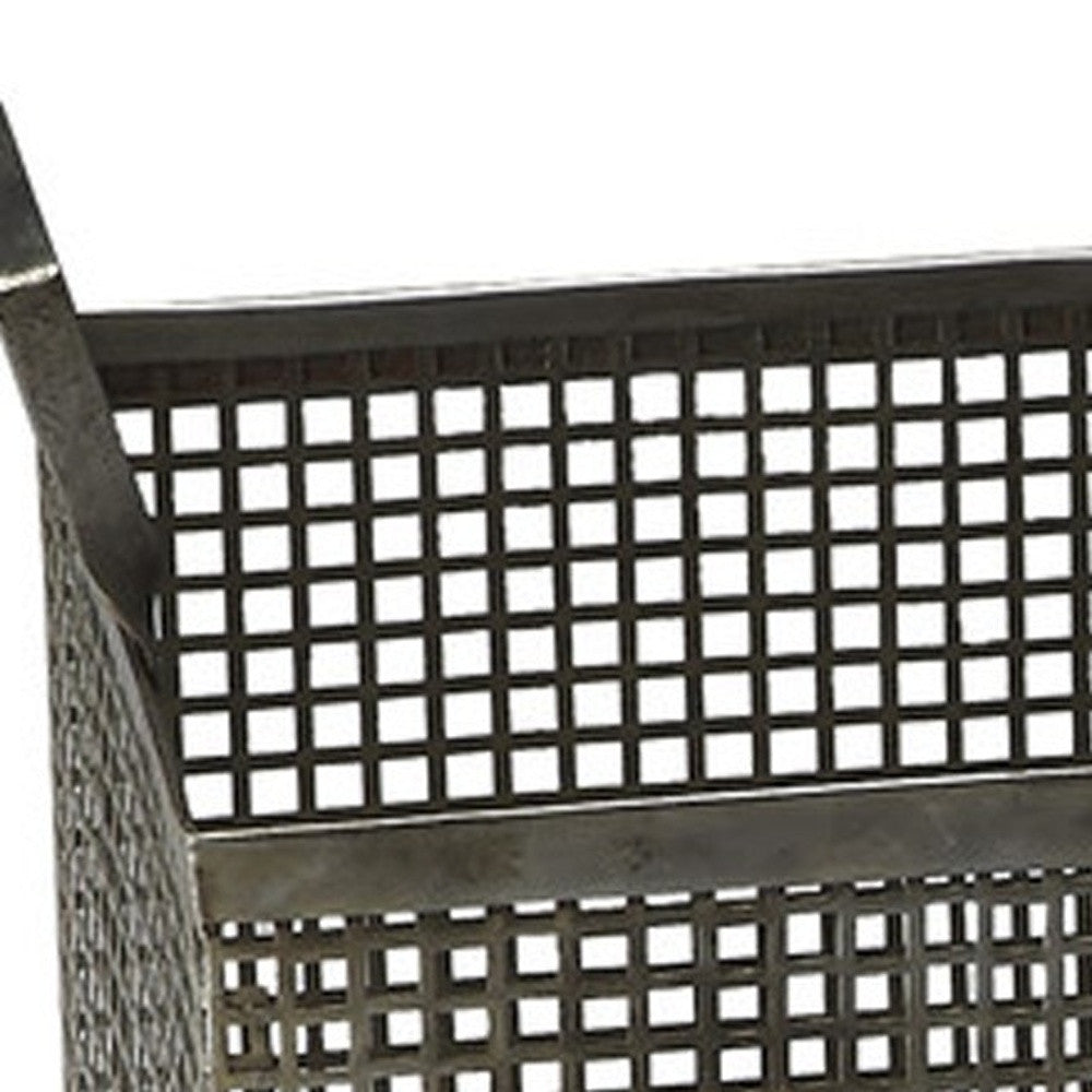 Set of 2 Iron Storage Baskets By Homeroots | Bins, Baskets & Buckets | Modishstore - 4