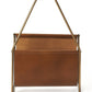 Brown Leather Magazine Basket By Homeroots | Bookends | Modishstore - 5