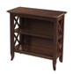 Newport Plantation Cherry Low Bookcase By Homeroots | Bookcases | Modishstore - 2