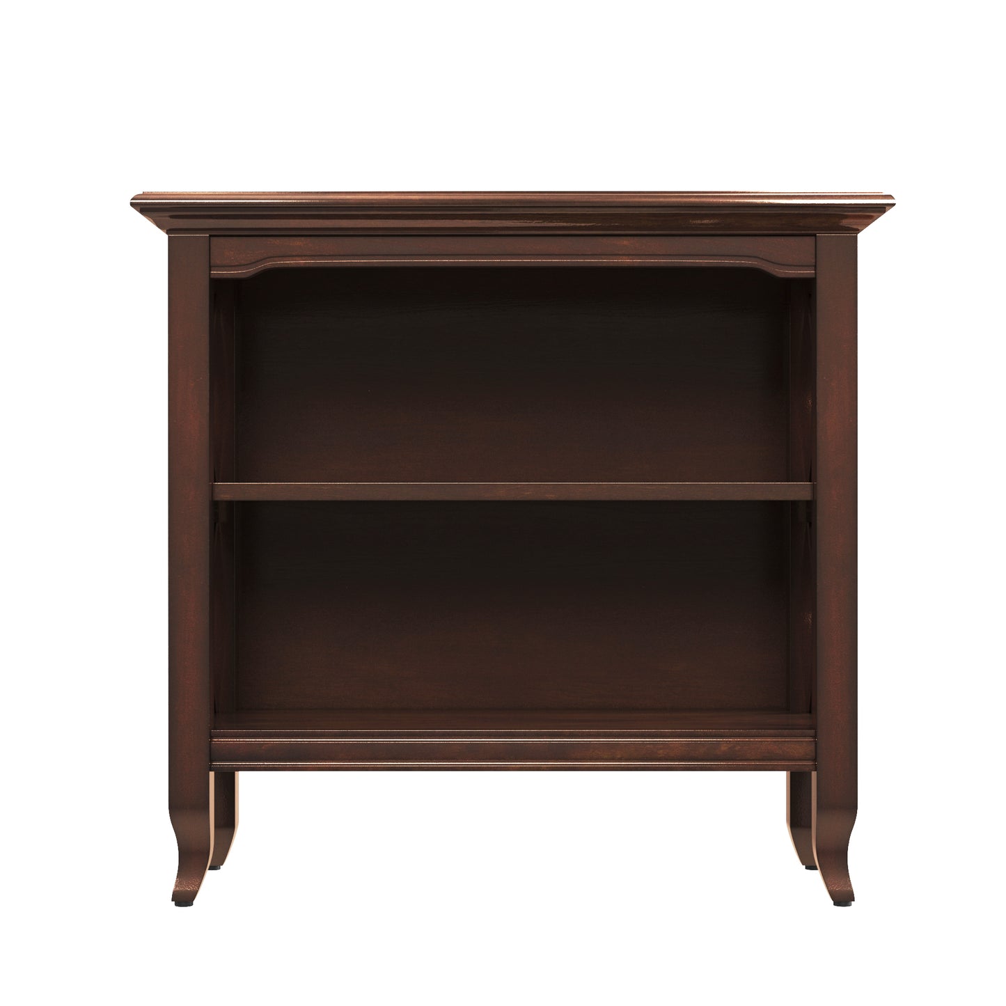 Newport Plantation Cherry Low Bookcase By Homeroots | Bookcases | Modishstore - 3