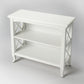 Newport Glossy White Low Bookcase By Homeroots | Bookcases | Modishstore - 2