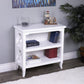Newport Glossy White Low Bookcase By Homeroots | Bookcases | Modishstore - 6