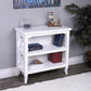 Newport Glossy White Low Bookcase By Homeroots | Bookcases | Modishstore