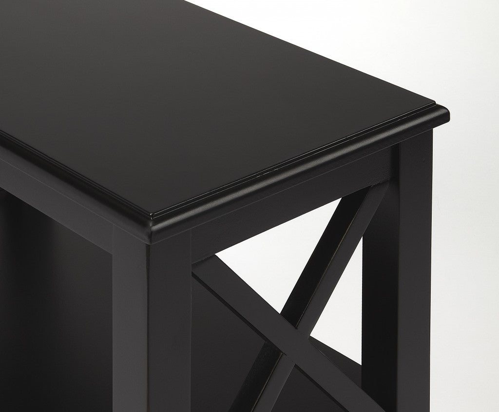 Vance Black Licorice Bookcase By Homeroots | Bookcases | Modishstore - 3