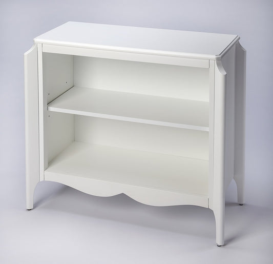 Wilshire Glossy White Bookcase By Homeroots | Bookcases | Modishstore