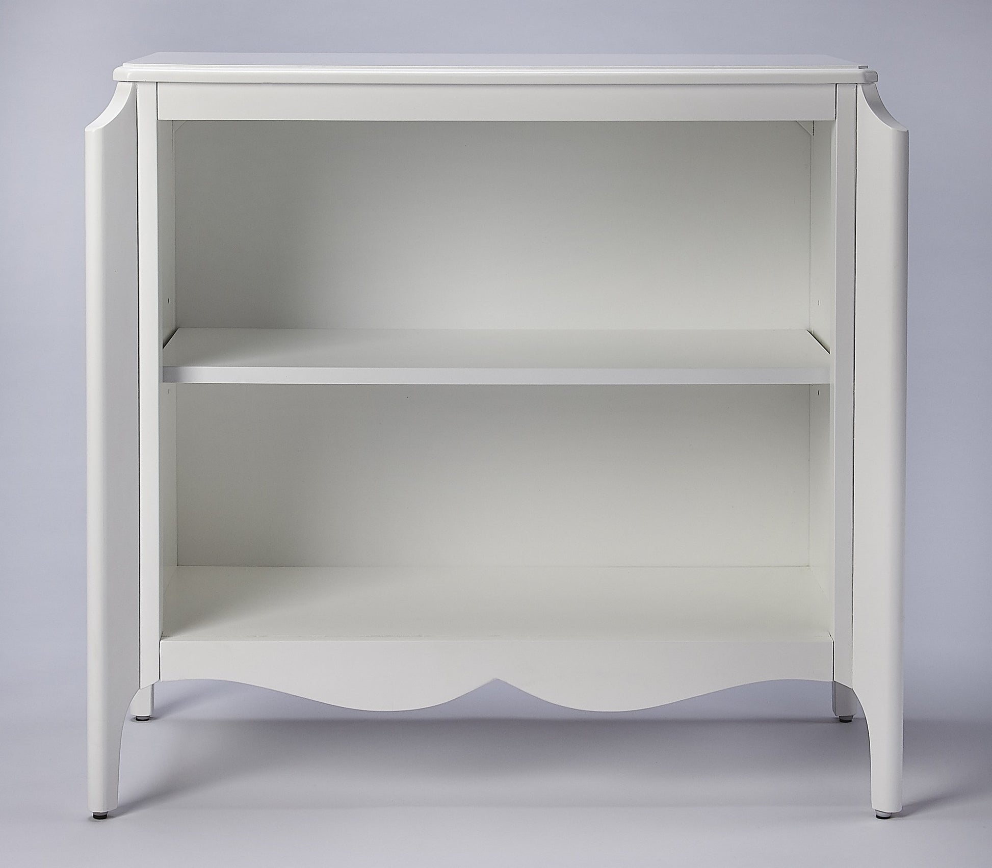 Wilshire Glossy White Bookcase By Homeroots | Bookcases | Modishstore - 2