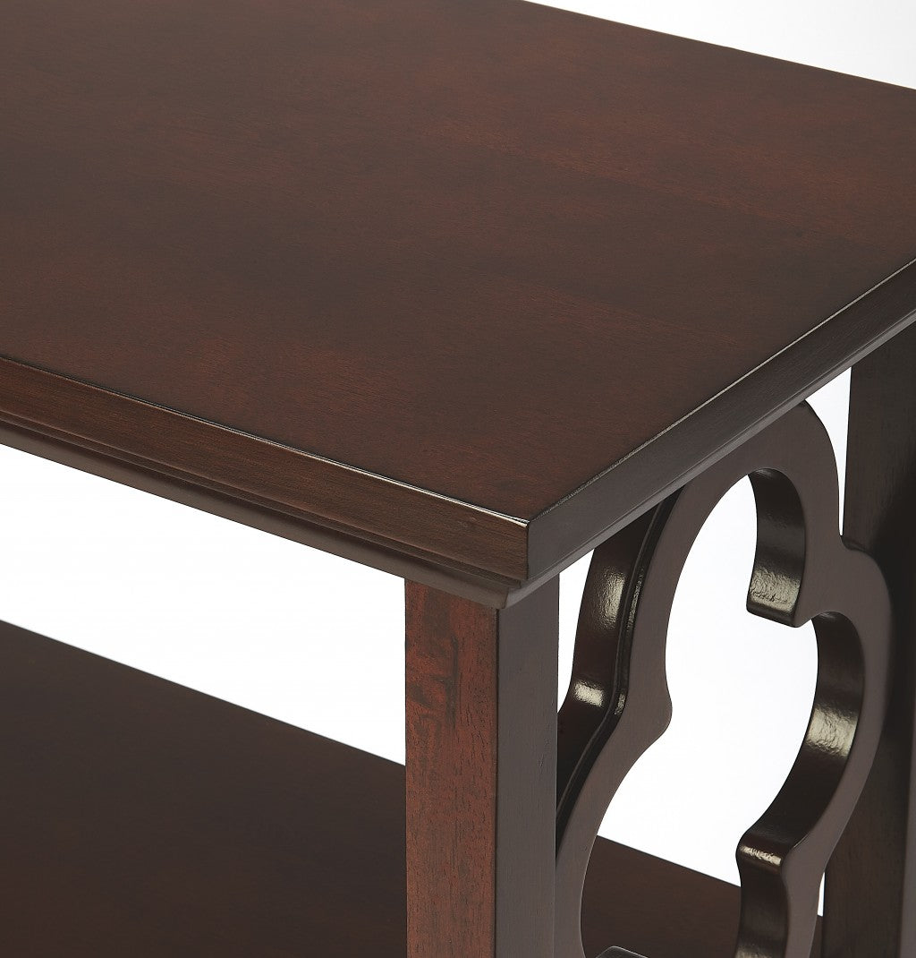 Paloma Plantation Cherry Bookcase By Homeroots | Bookcases | Modishstore - 4