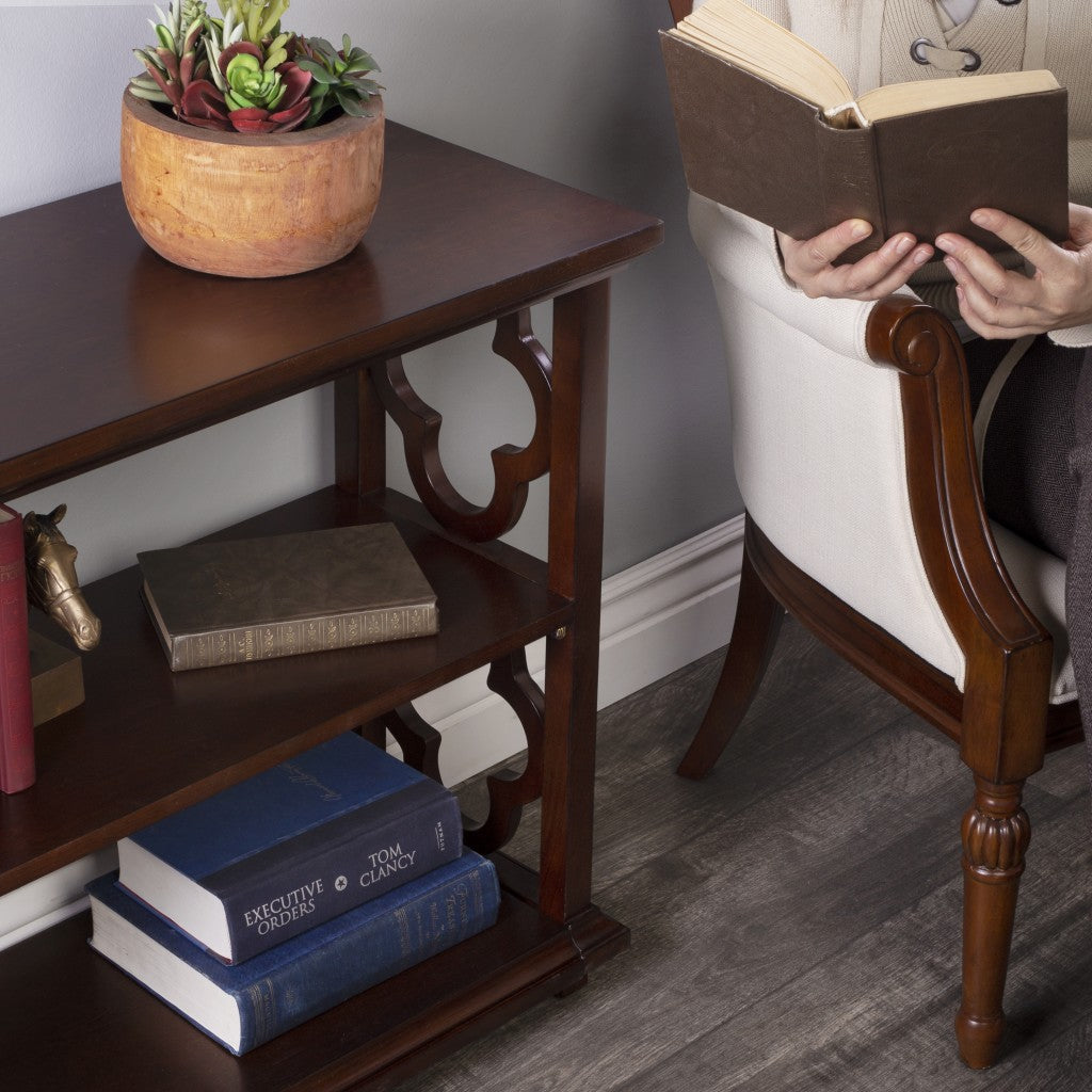 Paloma Plantation Cherry Bookcase By Homeroots | Bookcases | Modishstore - 5