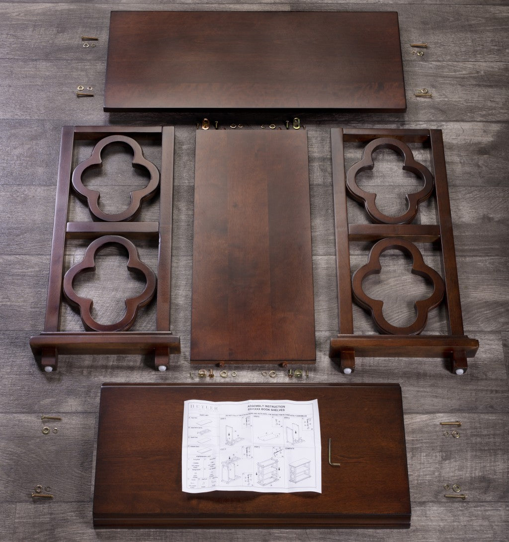 Paloma Plantation Cherry Bookcase By Homeroots | Bookcases | Modishstore - 6