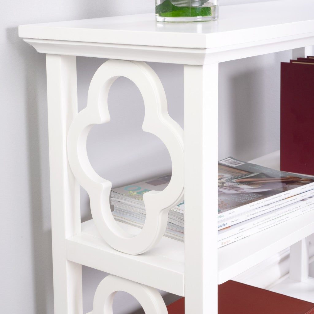 Paloma Cottage White Bookcase By Homeroots | Bookcases | Modishstore - 3