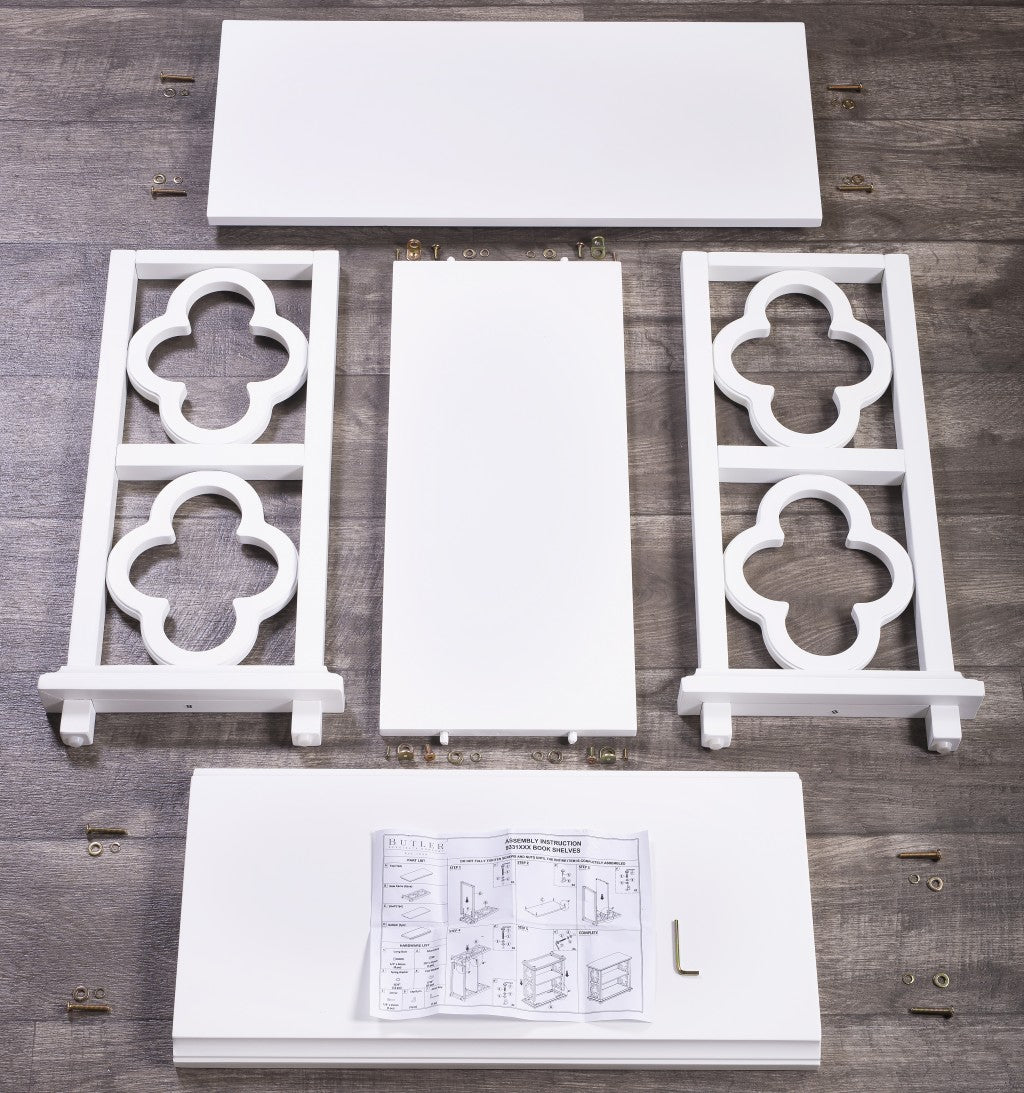 Paloma Cottage White Bookcase By Homeroots | Bookcases | Modishstore - 6