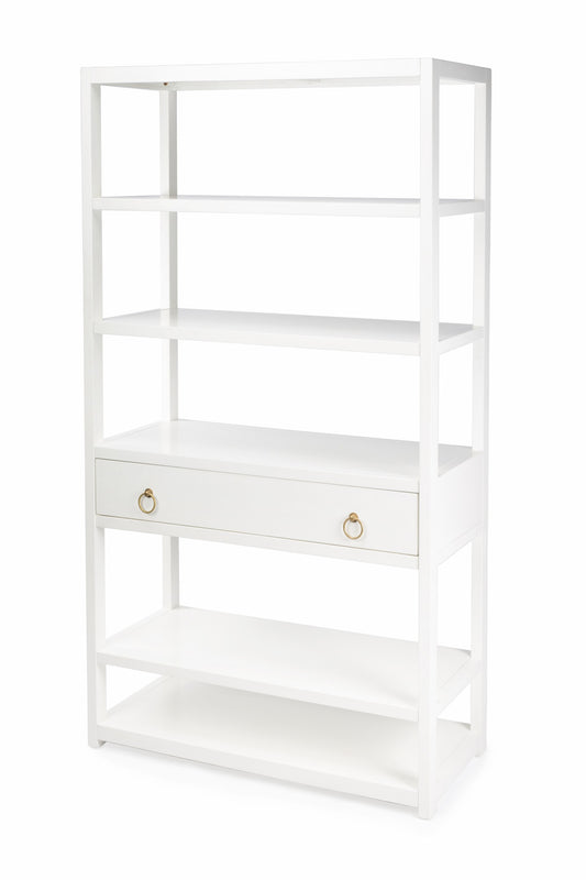 Lark White Bookshelf By Homeroots | Bookcases | Modishstore