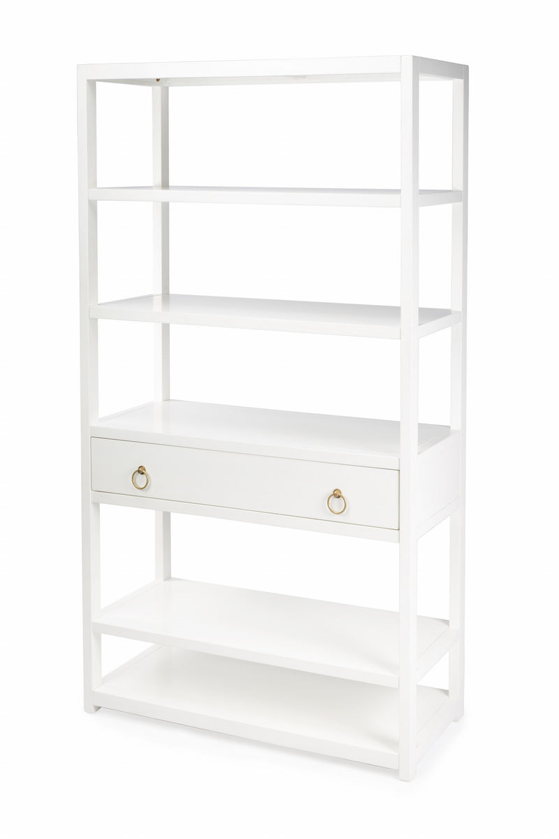 Lark White Bookshelf By Homeroots | Bookcases | Modishstore