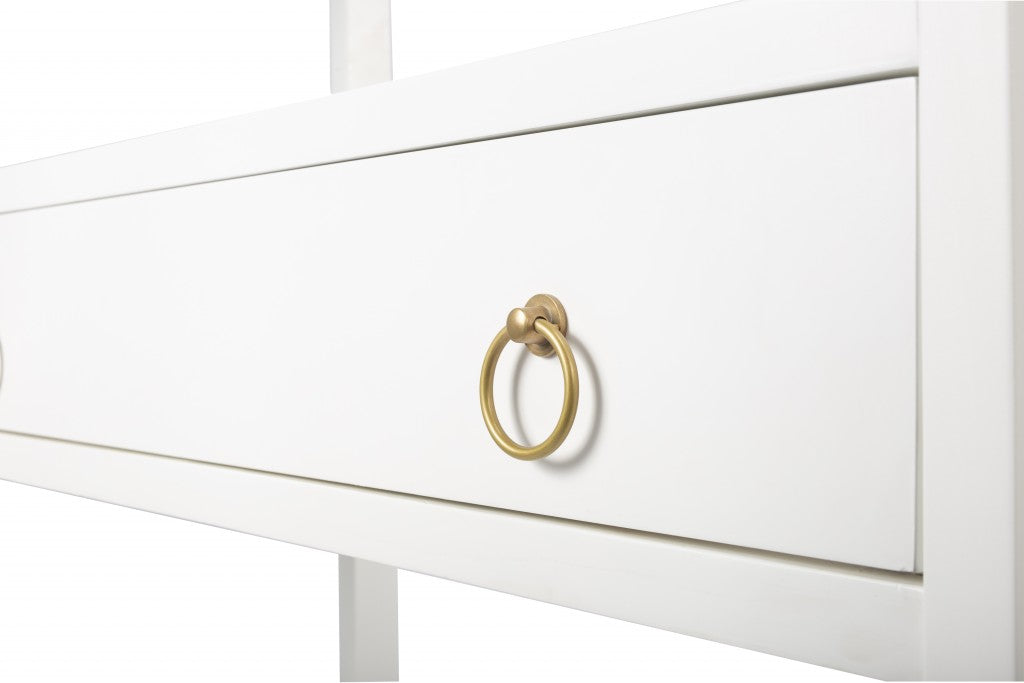 Lark White Bookshelf By Homeroots | Bookcases | Modishstore - 2