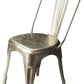Silver Metal Dining Chair By Homeroots | Dining Chairs | Modishstore