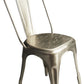Silver Metal Dining Chair By Homeroots | Dining Chairs | Modishstore - 2