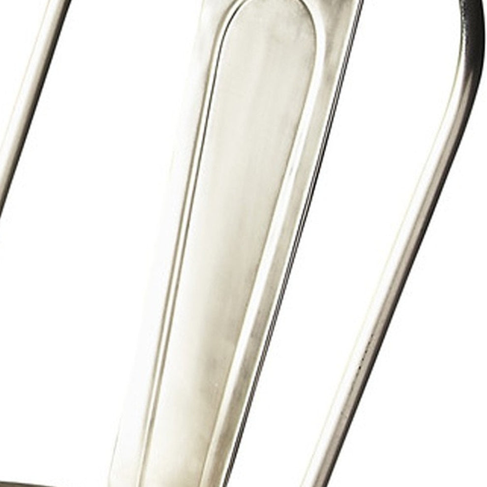 Silver Metal Dining Chair By Homeroots | Dining Chairs | Modishstore - 4