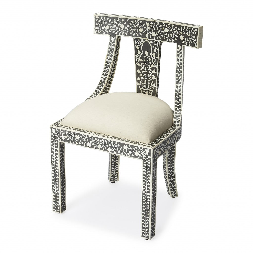 Black Bone Inlay Accent Chair By Homeroots | Accent Chairs | Modishstore