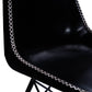 Black Contrast Stitch Leather Dining Chair By Homeroots | Dining Chairs | Modishstore - 2
