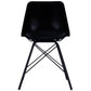 Black Contrast Stitch Leather Dining Chair By Homeroots | Dining Chairs | Modishstore - 5