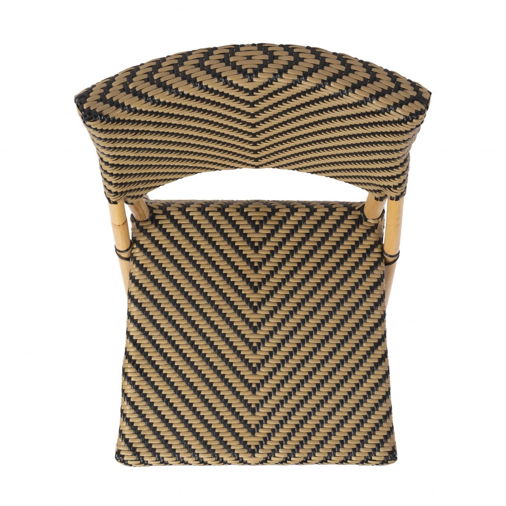Indoor Outdoor Zig Zag Rattan Dining Chair By Homeroots | Dining Chairs | Modishstore - 3