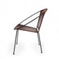Modern Ring Shape Brown Leather Accent Chair By Homeroots
