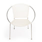 Modern Ring Shape White Leather Accent Chair By Homeroots | Accent Chairs | Modishstore - 2