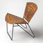 Modern Clamshell Leather Accent Chair By Homeroots