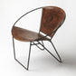 French Vintage Style Brown Leather Accent Chair By Homeroots | Accent Chairs | Modishstore
