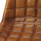 Stitched Squares Brown Leather Dining Chair By Homeroots | Dining Chairs | Modishstore - 2
