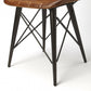 Stitched Squares Brown Leather Dining Chair By Homeroots | Dining Chairs | Modishstore - 3