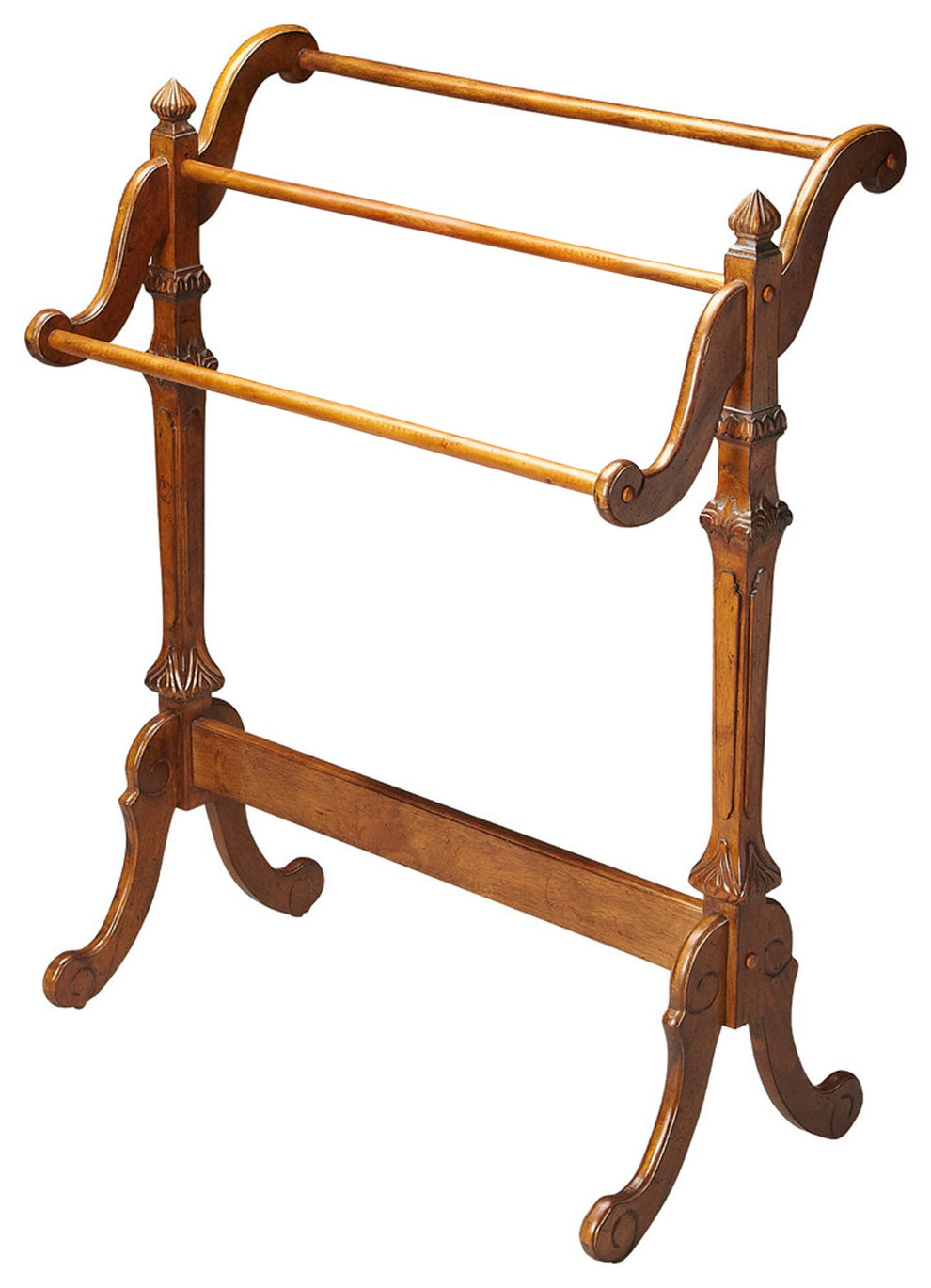 Vintage Oak Blanket Stand By Homeroots | Coat Racks | Modishstore - 2