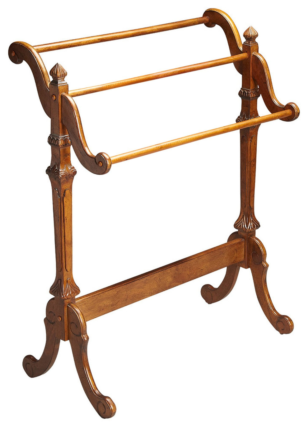 Vintage Oak Blanket Stand By Homeroots | Coat Racks | Modishstore - 3