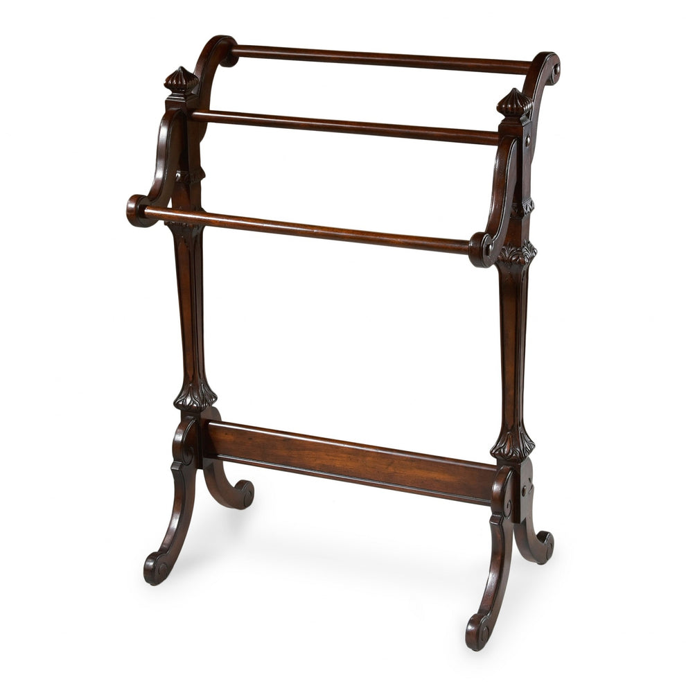 Vintage Oak Blanket Stand By Homeroots | Coat Racks | Modishstore - 7