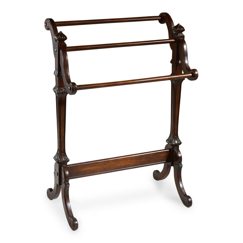Vintage Oak Blanket Stand By Homeroots | Coat Racks | Modishstore - 8