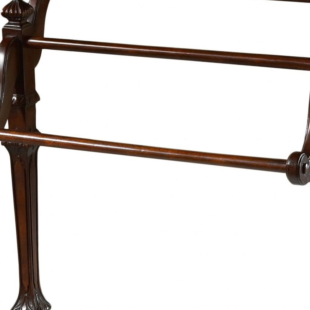 Vintage Oak Blanket Stand By Homeroots | Coat Racks | Modishstore - 10
