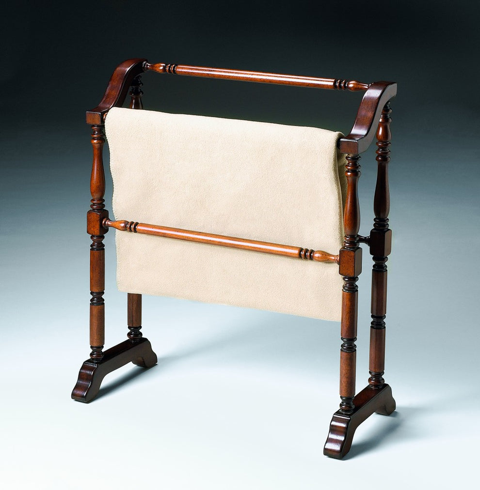 Vintage Deep Cherry Blanket Stand By Homeroots | Coat Racks | Modishstore