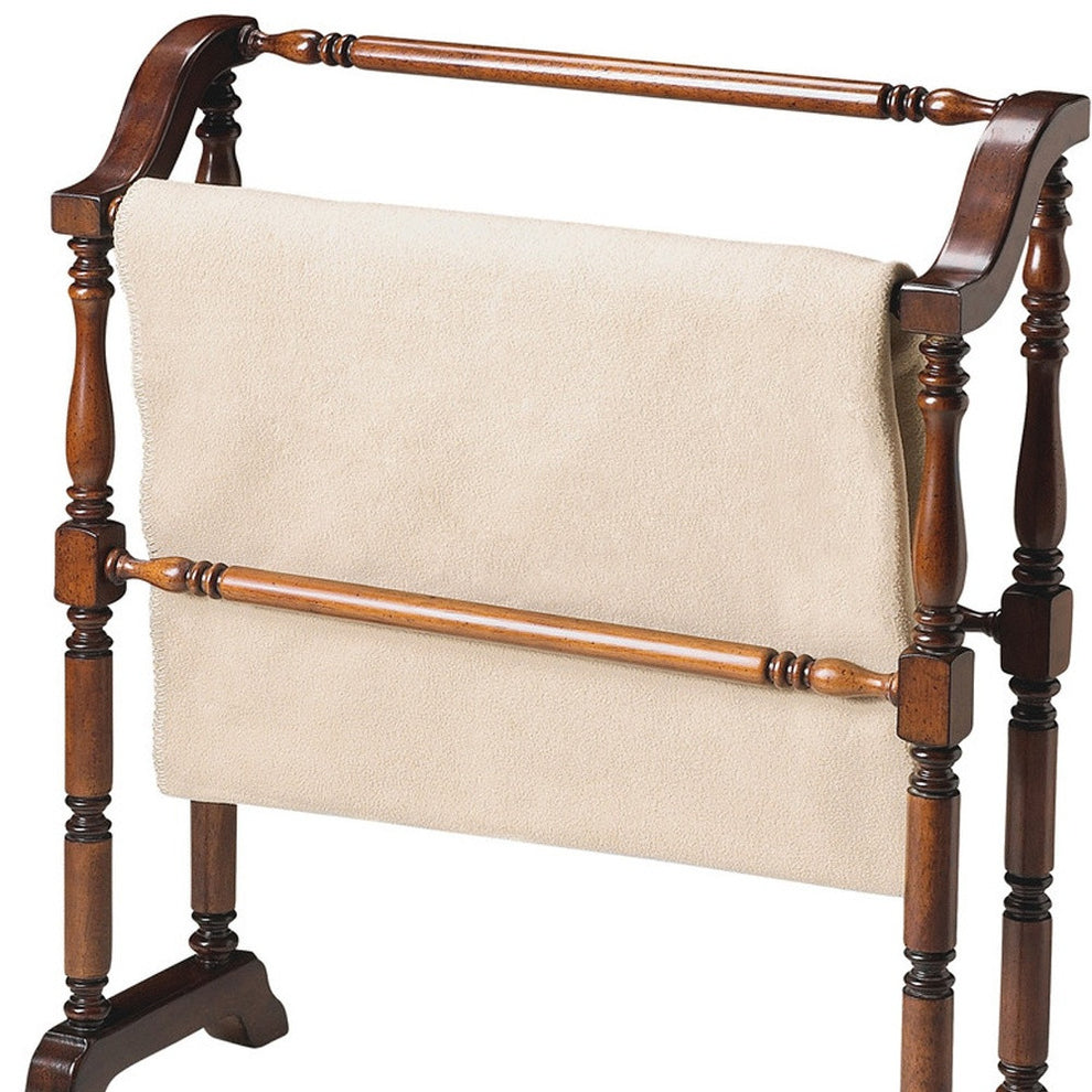 Vintage Deep Cherry Blanket Stand By Homeroots | Coat Racks | Modishstore - 4
