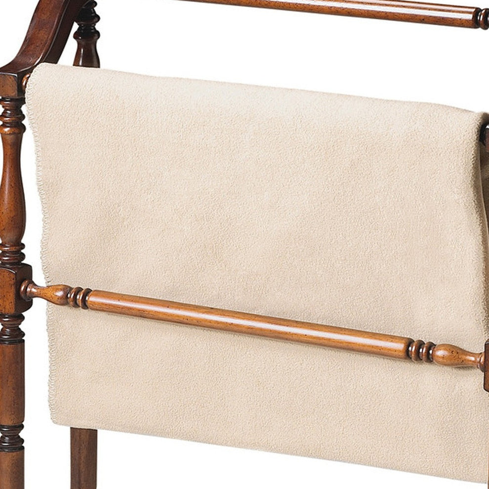 Vintage Deep Cherry Blanket Stand By Homeroots | Coat Racks | Modishstore - 5