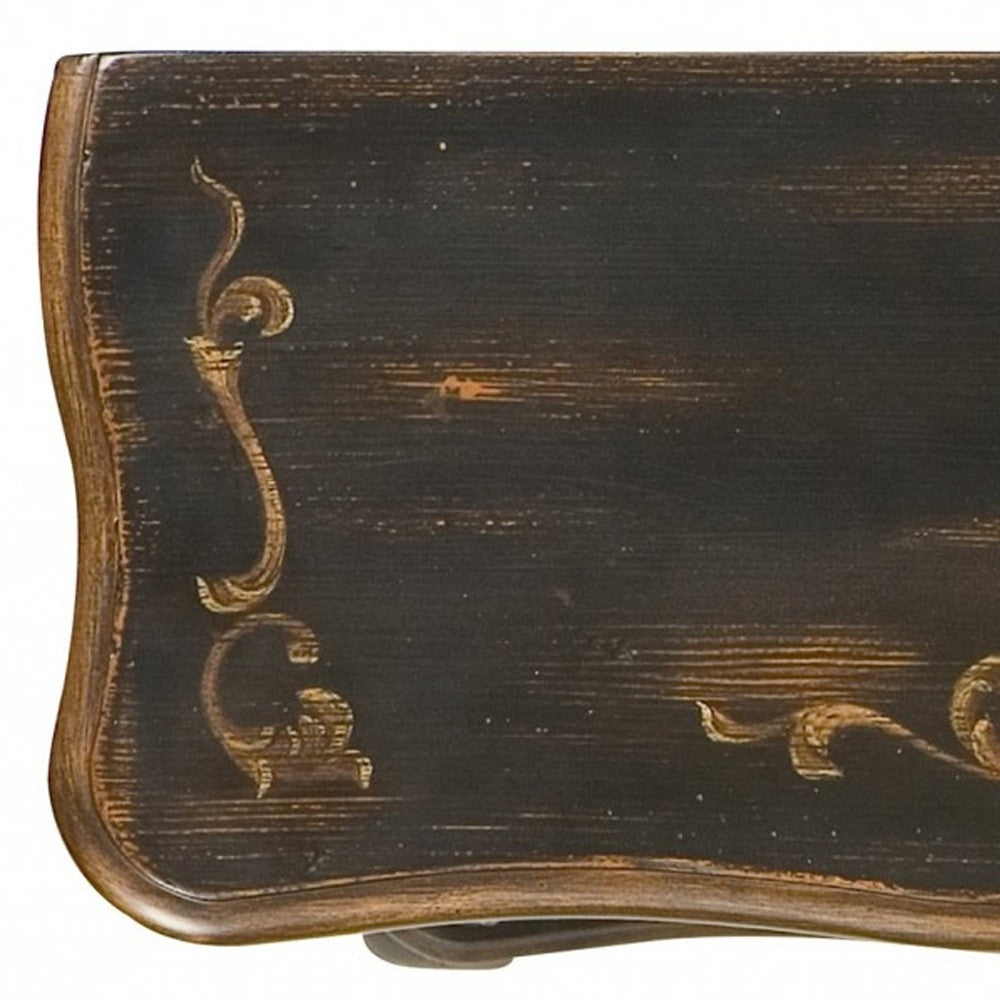 Leyden European Black Painted Console Cabinet By Homeroots | Cabinets | Modishstore - 4