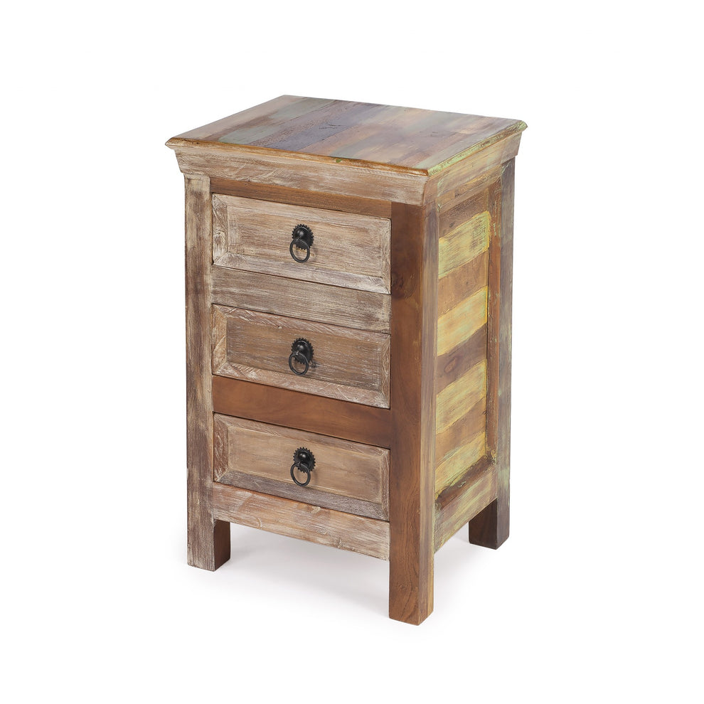 Modern Rustic Three Drawer Accent Chest By Homeroots | Drawers | Modishstore - 2