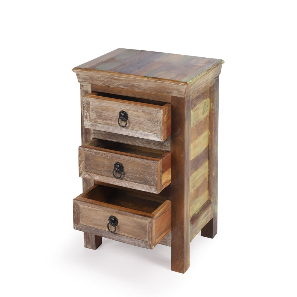Modern Rustic Three Drawer Accent Chest By Homeroots | Drawers | Modishstore - 3