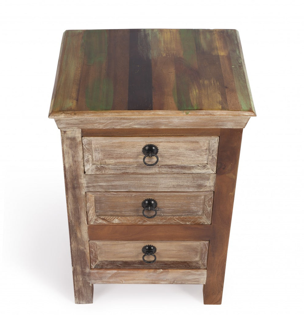 Modern Rustic Three Drawer Accent Chest By Homeroots | Drawers | Modishstore - 4
