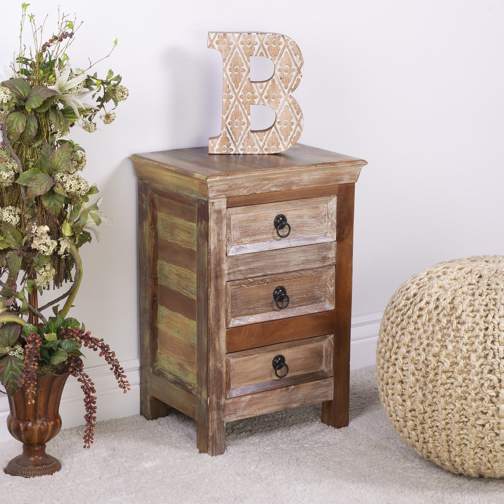 Modern Rustic Three Drawer Accent Chest By Homeroots | Drawers | Modishstore