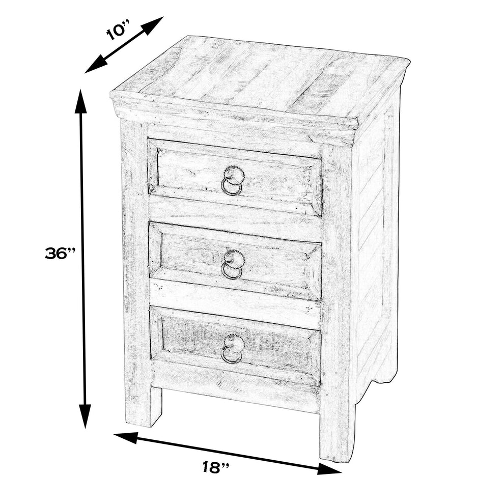 Modern Rustic Three Drawer Accent Chest By Homeroots | Drawers | Modishstore - 7