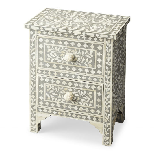 Vivienne Grey Bone Inlay Accent Chest By Homeroots | Drawers | Modishstore