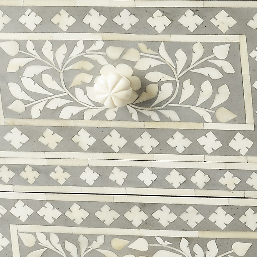 Vivienne Grey Bone Inlay Accent Chest By Homeroots | Drawers | Modishstore - 3