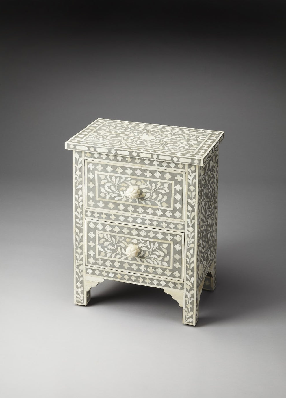 Vivienne Grey Bone Inlay Accent Chest By Homeroots | Drawers | Modishstore - 5