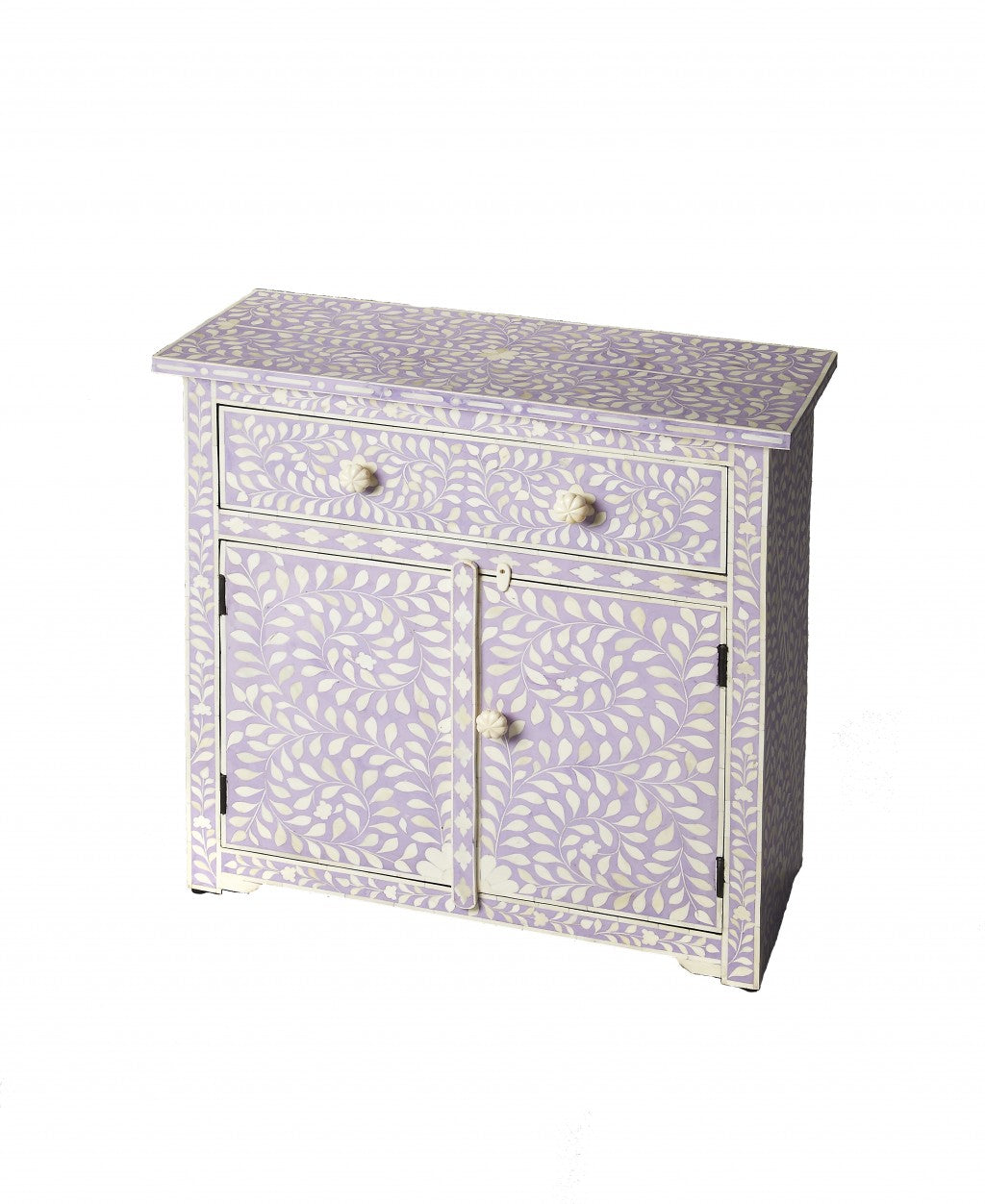 Vivienne Lavender Bone Inlay Console Chest By Homeroots | Cabinets | Modishstore - 2
