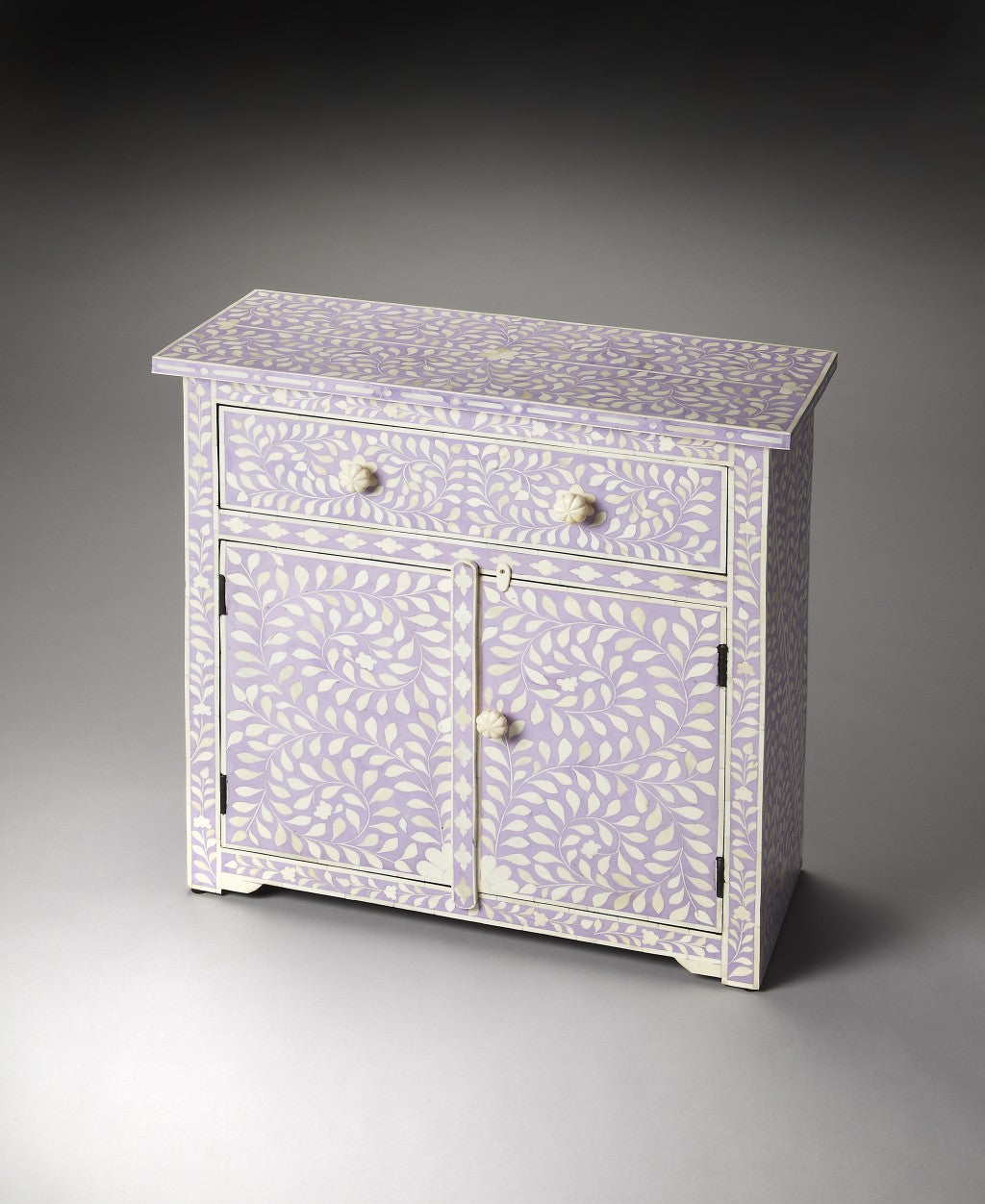 Vivienne Lavender Bone Inlay Console Chest By Homeroots | Cabinets | Modishstore
